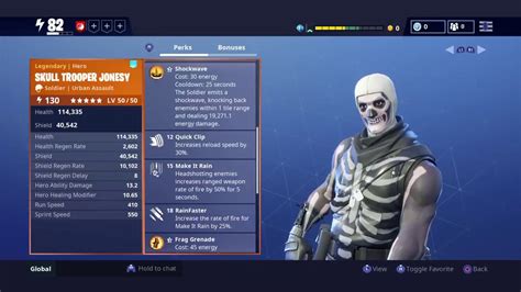 Fortnite Save The World Max Lvl Skull Trooper Jonesy Youtube