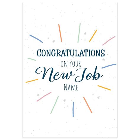 Congratulations On Your New Job Confetti Card In 2022 Job Cards New