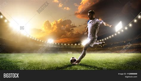 Soccer Player Action Image And Photo Free Trial Bigstock