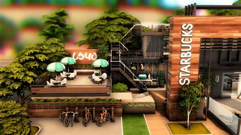 Starbucks Coffee Shop No Cc Mod Sims 4 Mod Mod For Sims 4