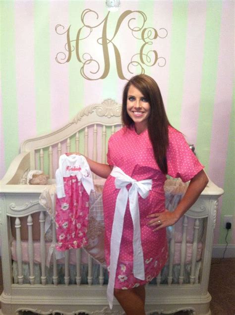 Matching Mother And Baby Maternity Hospital Gowns Monogrammed Etsy
