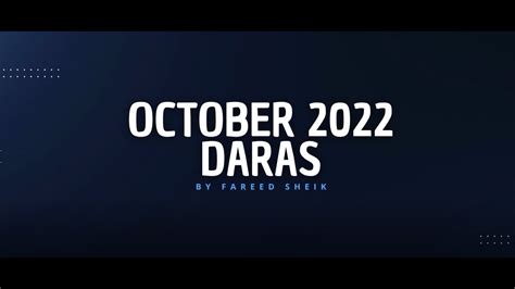 October 2022 Daras Youtube