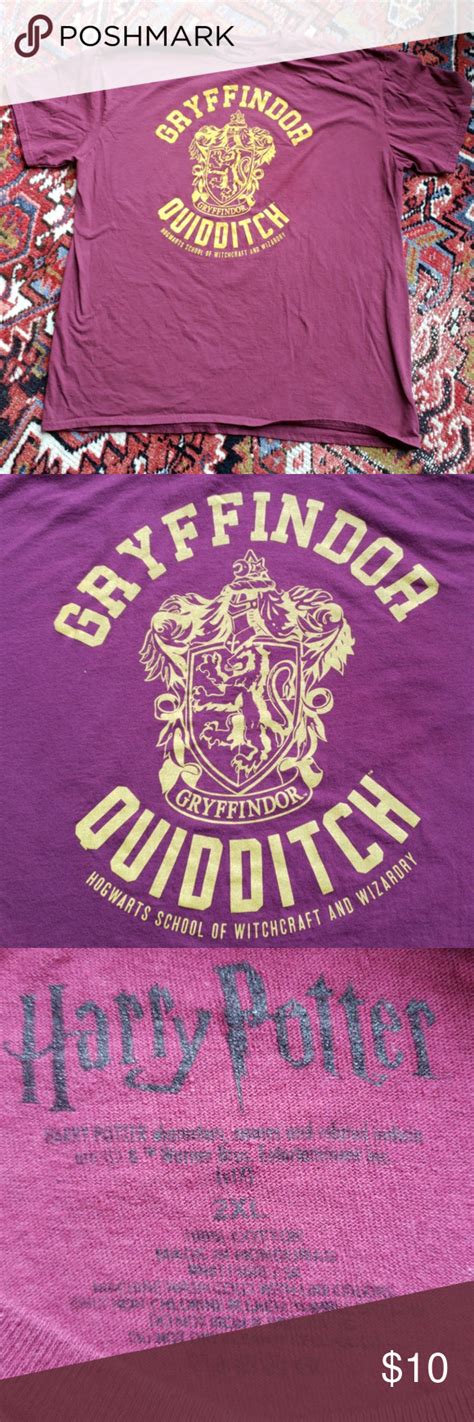 Harry Potter Gryffindor Quidditch Tshirt Great Condition 2xl Harry