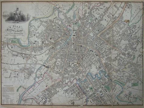 Antique Maps Of Manchester In Lancashire