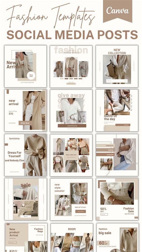 Fashion Instagram Post Templates Canva Templates Online Clothing