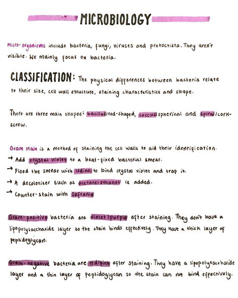 Characteristics Of Bacteria Worksheet Some Microbiology Notes Loving
