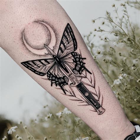 Details More Than 72 Butterfly Dagger Tattoo Best Ineteachers
