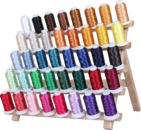 polyester embroidery thread set 40 spools 500 meter spools 40 wt set a vibrant colors