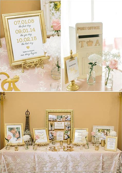 For the best wedding games for guests both young and old, check out the following ideas. A Pink and Gold Reception You Wont Believe | Guest book ...