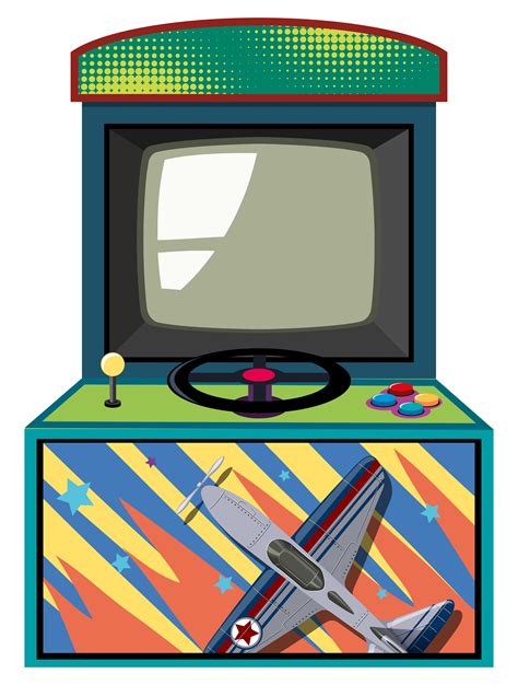 Arcade Game Box With Flying Jet 296624 Vector Art At Vecteezy