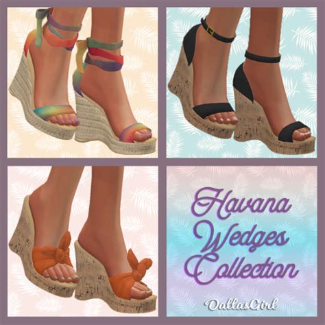 Dallasgirl Havana Wedges Remake I Sims 4 Cc Custom Content Shoes