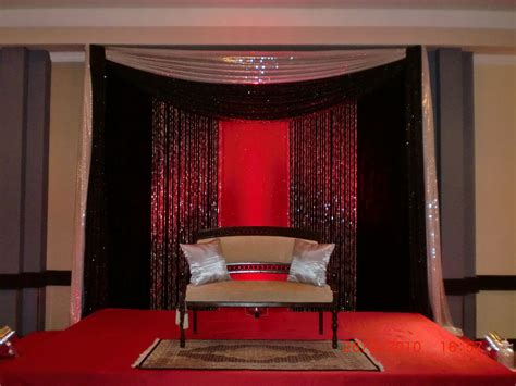 Black Red And Silver For An Intimate Wedding Backdrop With A Touch Of
