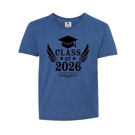 Inktastic Class Of 2026 With Graduation Cap And Wings Child Short