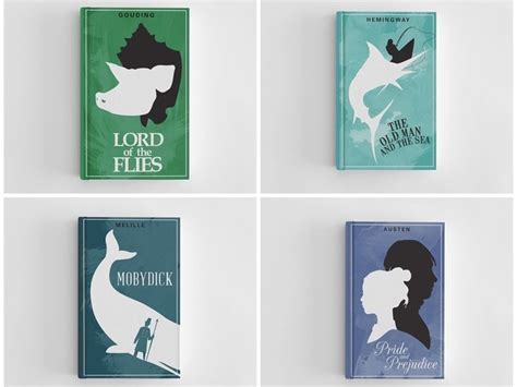 Minimalist Classic Book Covers By The Lovely Lyss On Dribbble