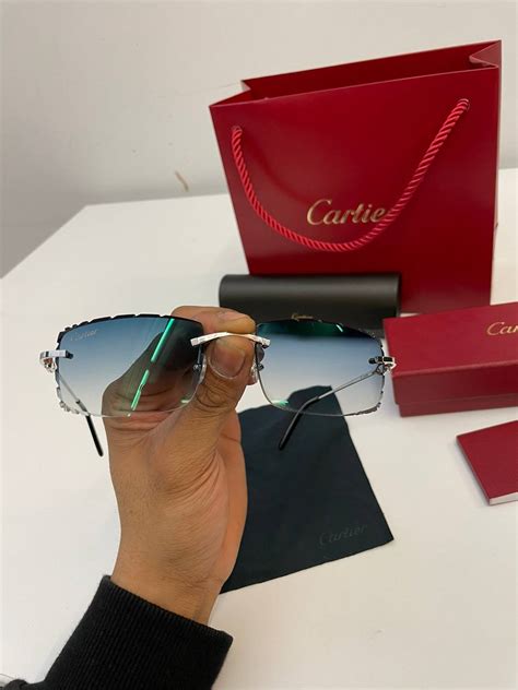 Cartier Rare Cartier 140 Sunglasses With Cut Lenses Grailed