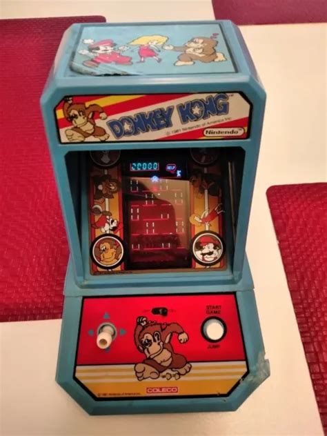 Vintage 1981 Coleco Nintendo Donkey Kong Mini Arcade Table Top Game