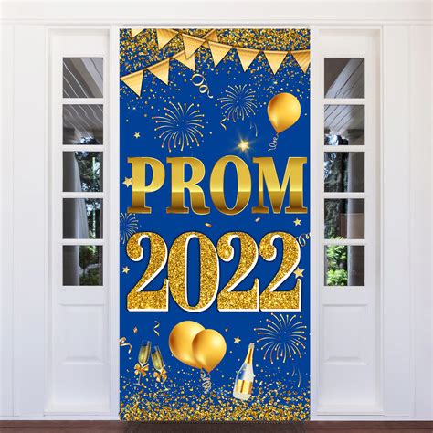 Buy Prom Backdrop 2022 Graduation Party Decorations 2022 Blue And