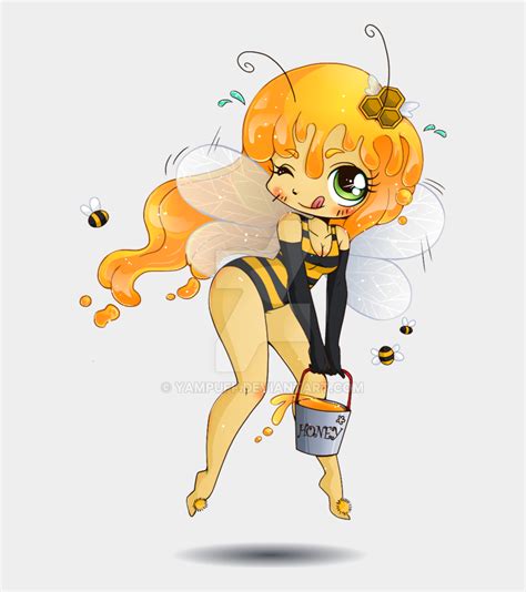 Drawn Bees Chibi Cute Bee Anime Girl Cliparts And Cartoons Jingfm
