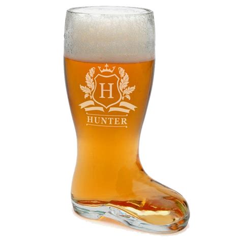 Custom Engraved Boot Glass 1 Liter Beer Boot Funny Beer Etsy