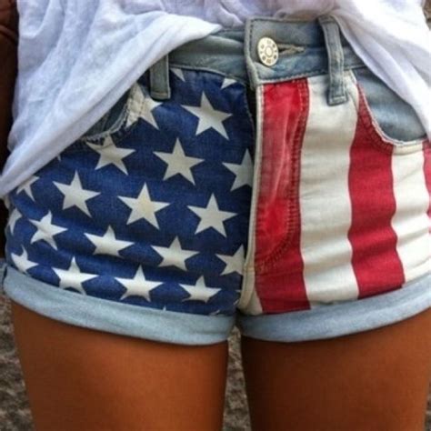 Patriotic Denim Shorts Fashion Style American Flag Shorts