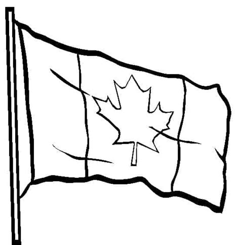 Dibujos de Foto de la Bandera de Canadá para Colorear para Colorear Pintar e Imprimir Dibujos