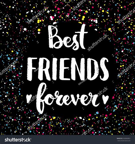 Best Friends Forever Hand Lettering Quote Stock Vector 282860852