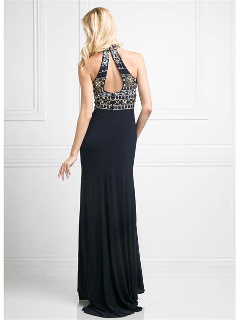 halter beaded evening gown sung boutique l a