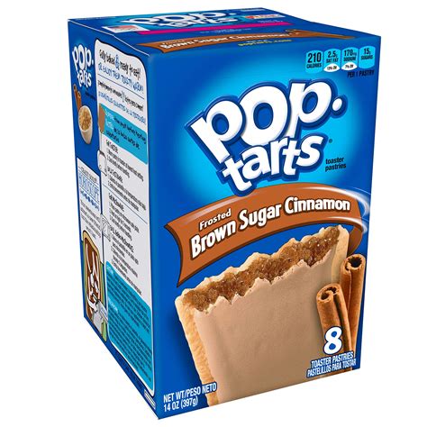 Pop Tarts Breakfast Toaster Pastries Frosted Brown Sugar Cinnamon Flavored 14 Oz 8 Count