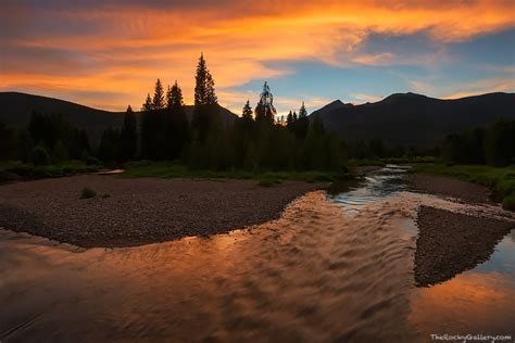 Sunset On The Colorado River Rocky Mountain National Park Colorado