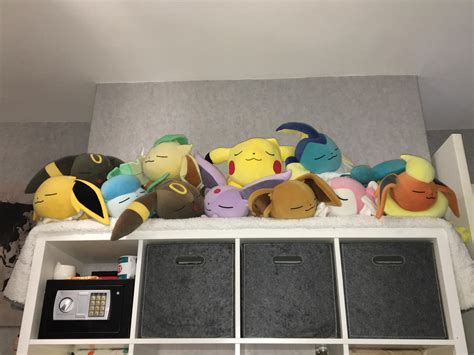 Small Update With My Sleepy Collection Now With Pikachu Rpokeplush