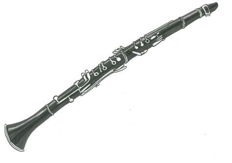 Clarinet Brass Musical Instrument Drawing Free Image Download
