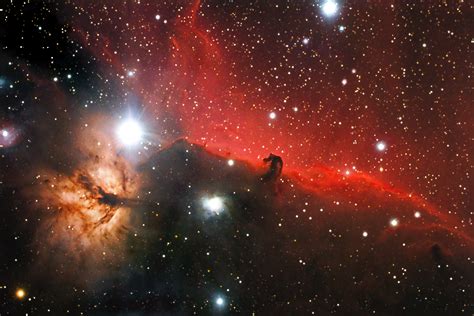 Horsehead Nebula And Flame Nebula Astrophography Horsehead Nebula