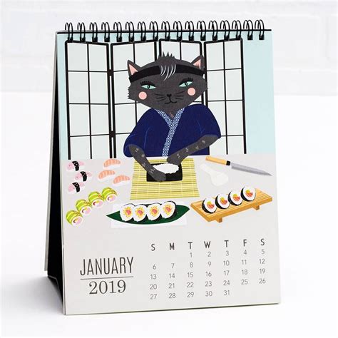 2021 Cat Desk Calendar Yearmon