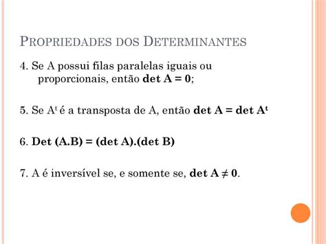 Teorema De Laplace E Propriedades Dos Determinantes Ppt Carregar
