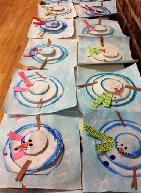 Cheap Diy Kindergarten Winter Craft Ideas Pupazzo Di Neve Creatività