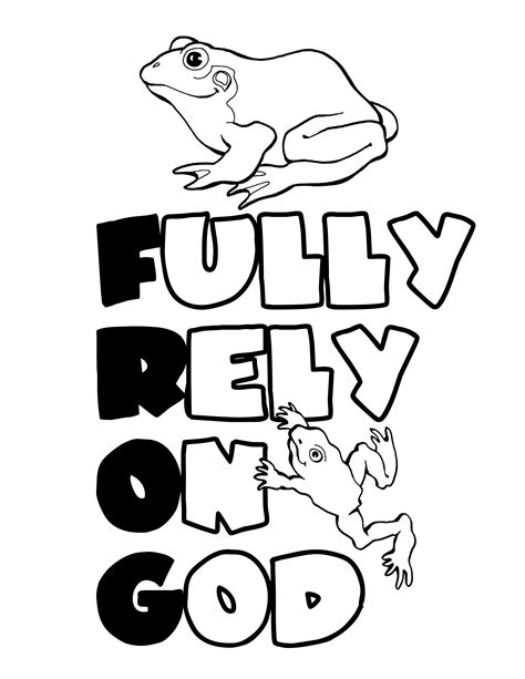Fully Rely On God Coloring Page Coloring Home