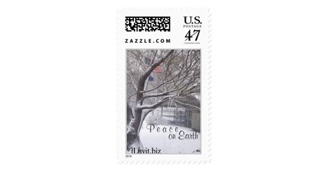 Peace On Earth Postage Stamp Winter And Christmas Zazzle