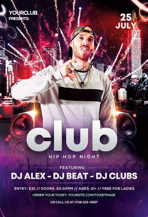 Download Hip Hop Night Psd Flyer Template For Free This Design Is