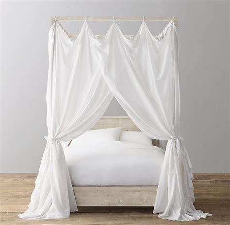 Luxurious and silky soft, minky fabric resembles real mink to. Voile Tie-Top Bed Canopy | Top beds, Simple bed, Bed