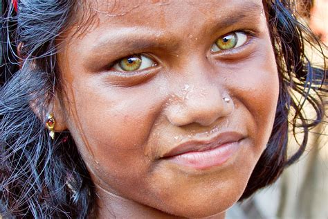Girl In India With Hazel Eyes People With Blue Eyes Black Hair