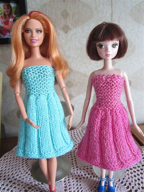 Ravelry Stylish Dress For Barbie By Taffylass Knits Doll Dress