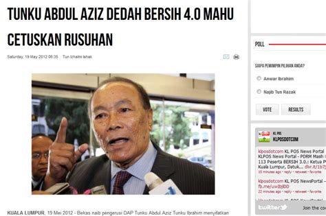 He is currently a senator in the dewan negara. Kutukan Dewata: Tunku Abdul Aziz Dedah Bershit 4.0 CUBAAN ...
