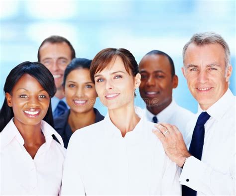 Happy And Successful Business People Posing Portrait Of Happy And Successful Business People