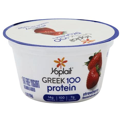 Yoplait Greek Yogurt 100 Calories Protein Fat Free Yogurt Strawberry