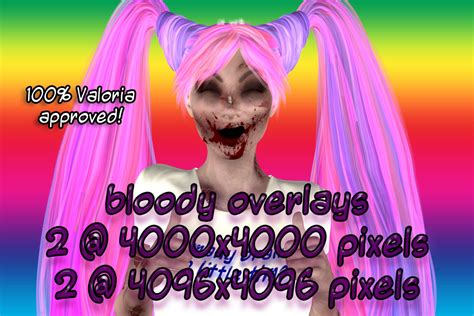 4 Bloodgore Png Overlays For Horror Zombie Vampire Facial Textures