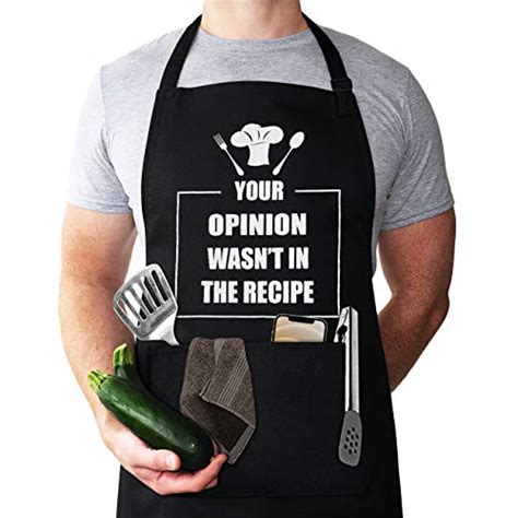 Funny Chef Apron Mens Apron Funny Apron Cooking For Men And Women Wi