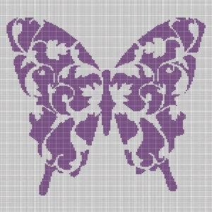 Art Butterfly Crochet Afghan Pattern Graph Etsy