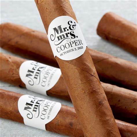 Personalized Wedding Cigar Labels The Happy Couple