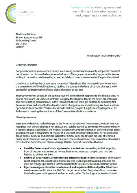 Our formal letter poster is part of our english range. Letter: CCC writes to the new Prime Minister - Climate ...