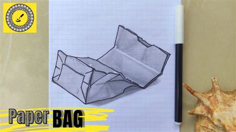 How To Draw A Paper Bag From Scratch Brown Paper Bag Realistic